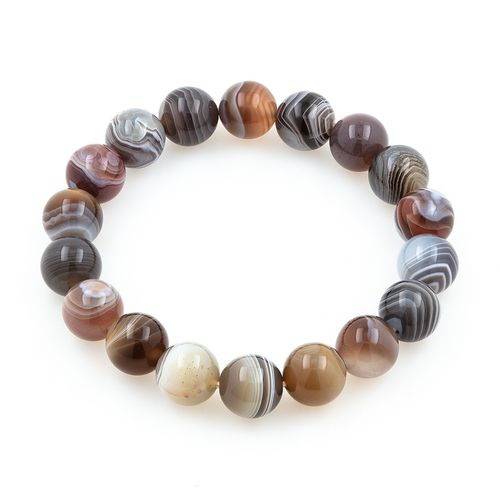กำไลหินอาเกตลายแถบธรรมชาติแท้ (Earth-Tone Banded Agate)